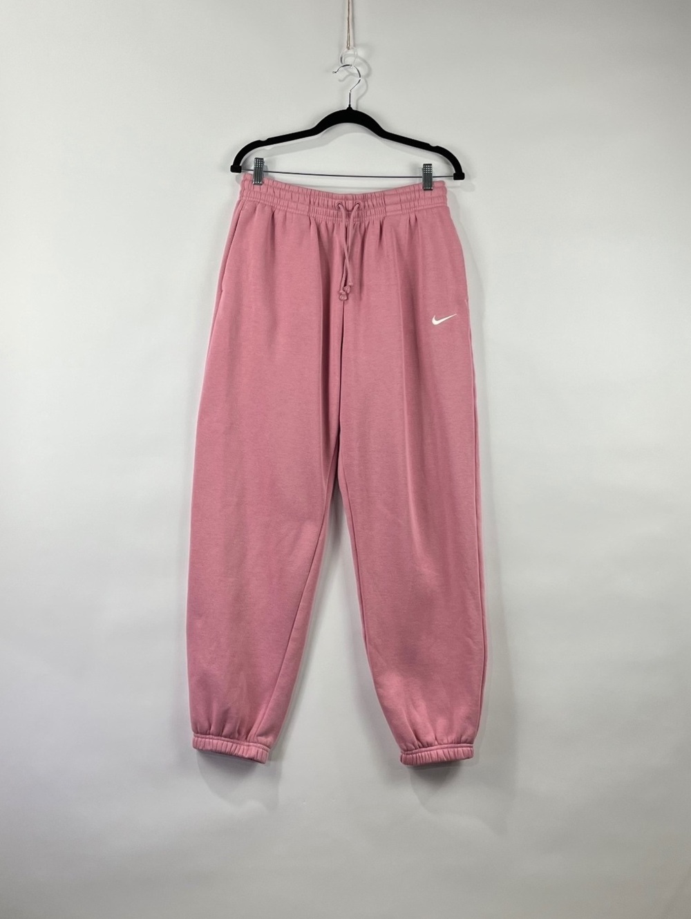 Nike Cotton Blend Baggy Fleece Joggers Elastic Waist Pockets M - Picture 2 of 11